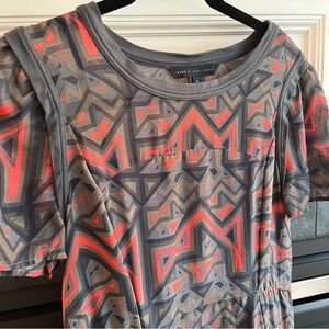 Marc By Marc Jacobs Geometric Gray and Red Dress